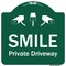 Signmission Smile Private Driveway With Video Surveillance Camera Graphics Aluminum Sign, 18" H, GW-1818-9753 A-DES-GW-1818-9753 - alternate 1
